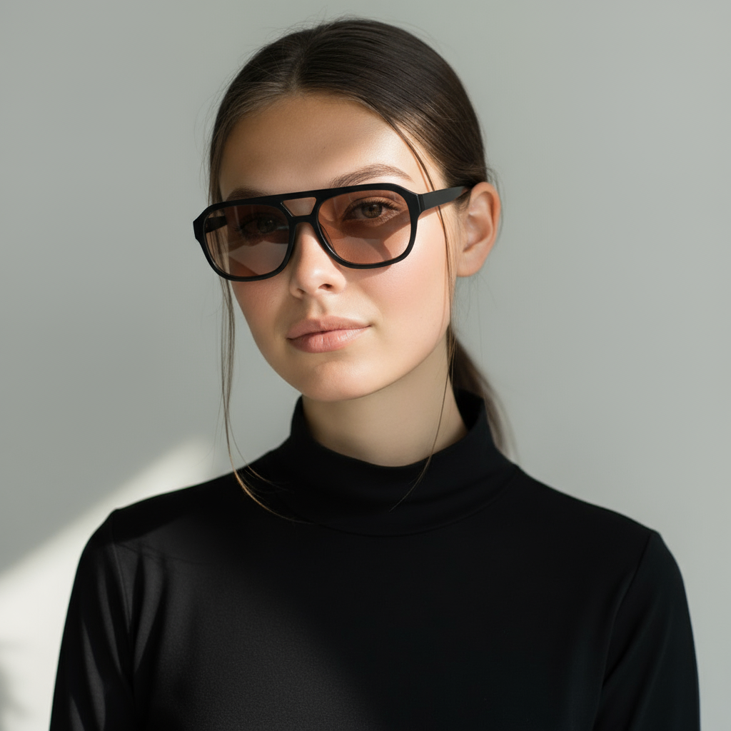 Stylish aviator black sunglasses