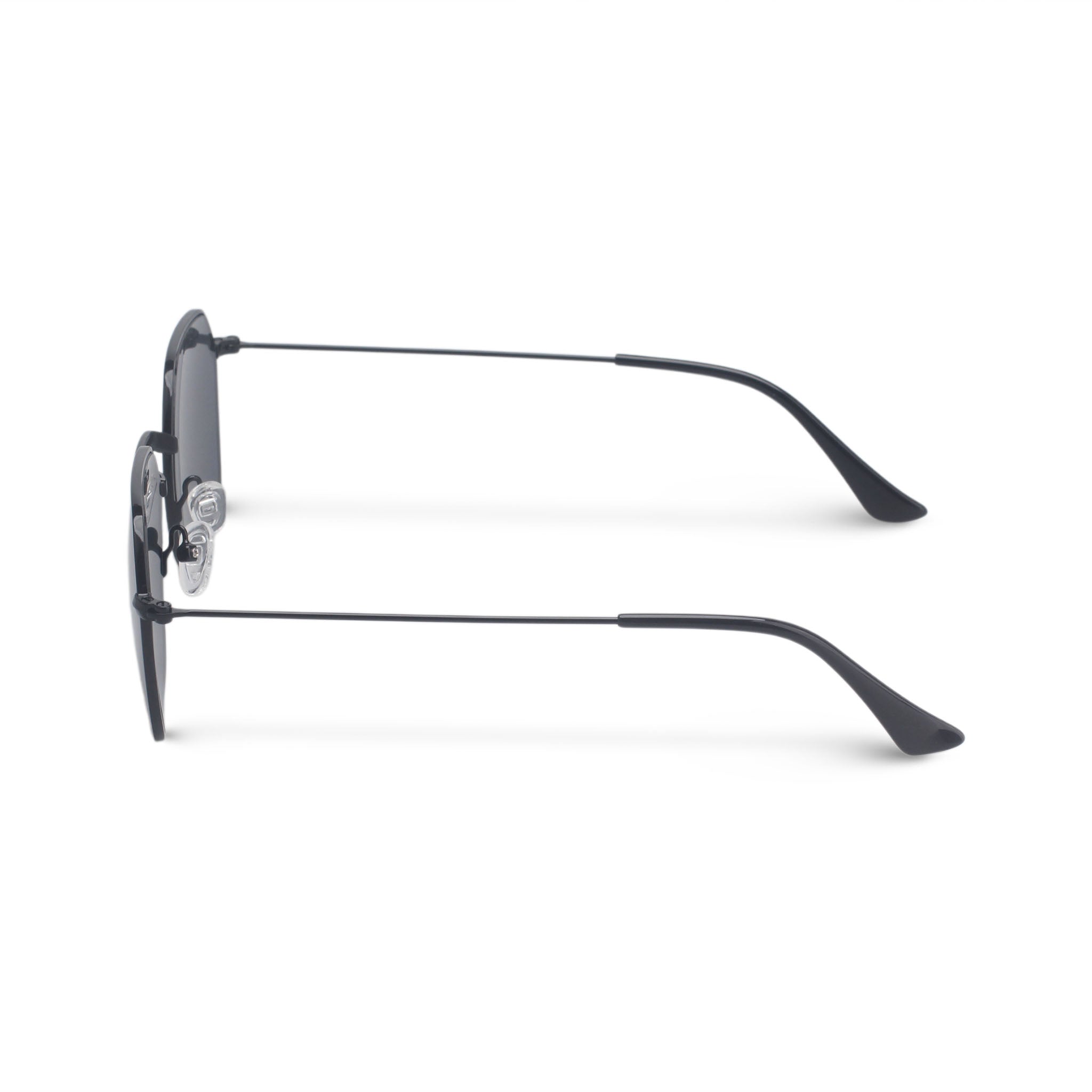 Geometric minimal black sunglasses