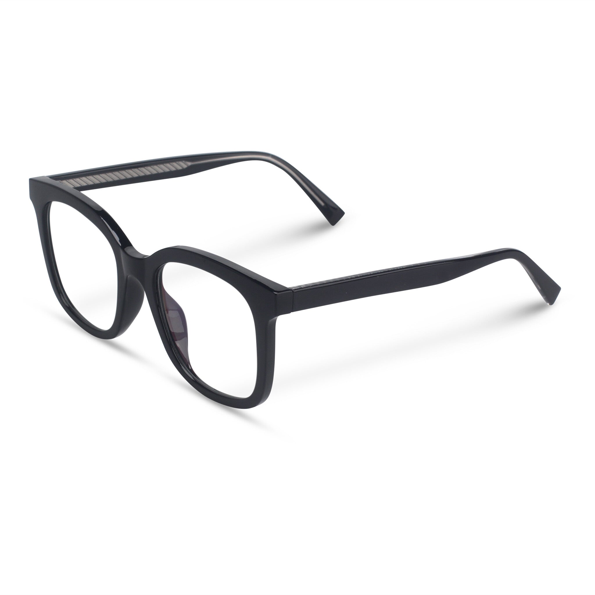 Oversized square black eyeglasses