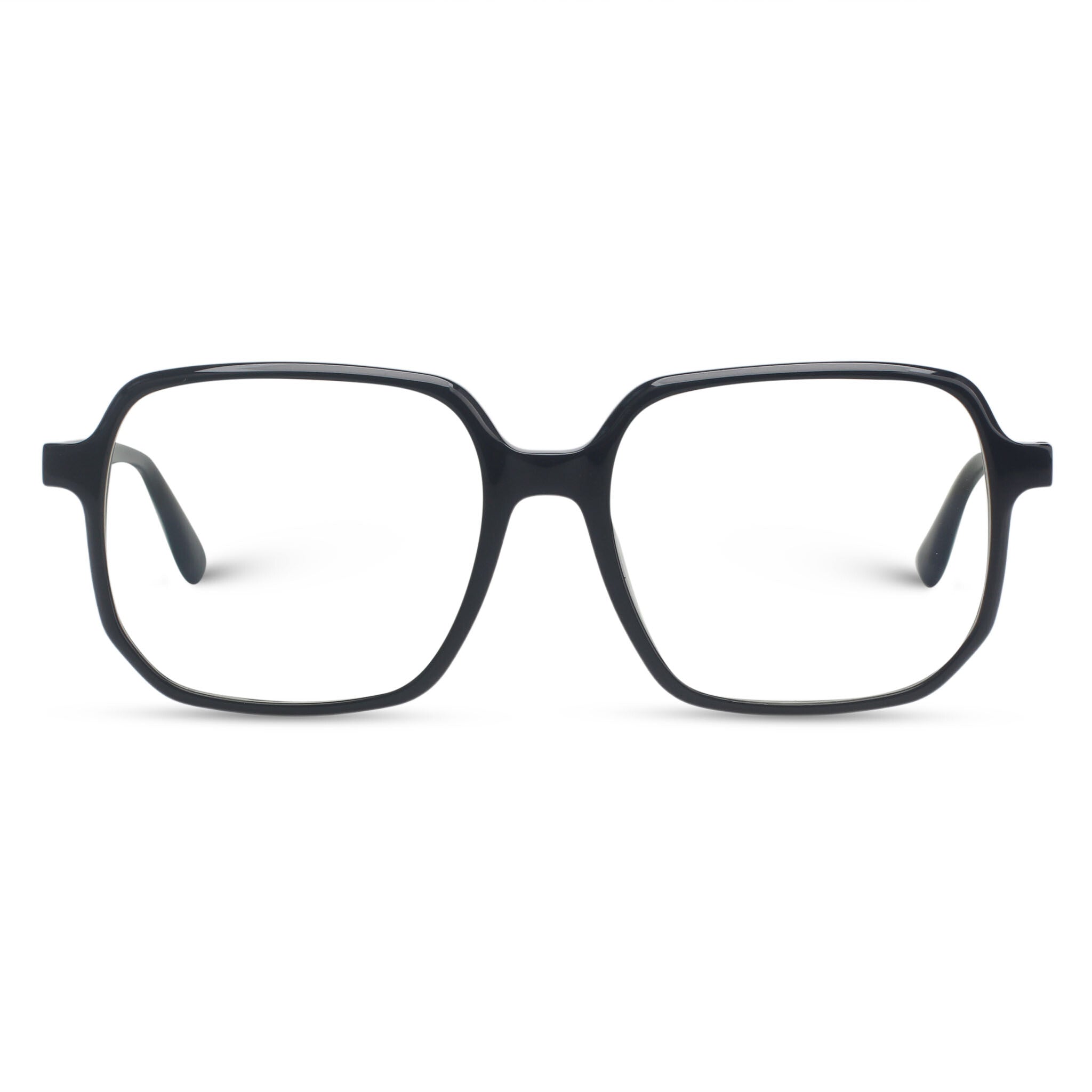 Black square eyeglasses