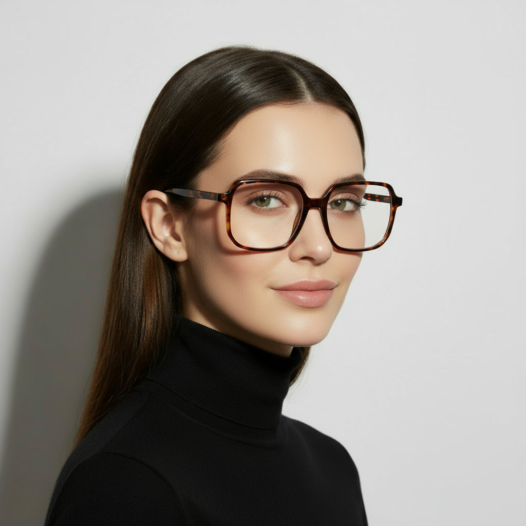 Tortoise square glasses