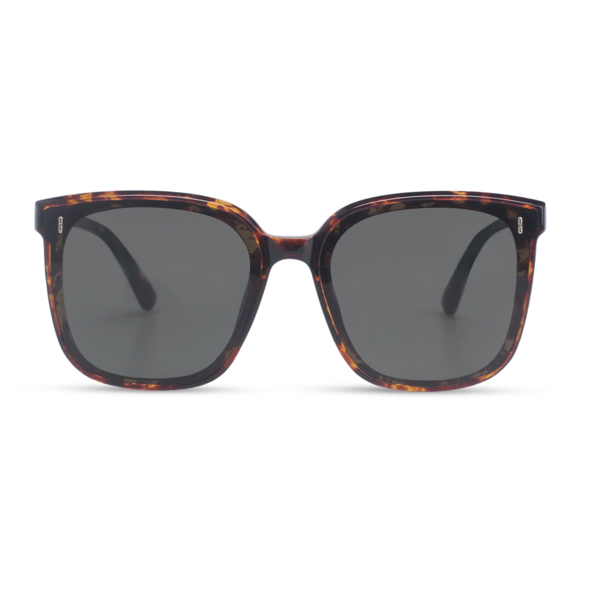 Oversized tortoise square sunglasses