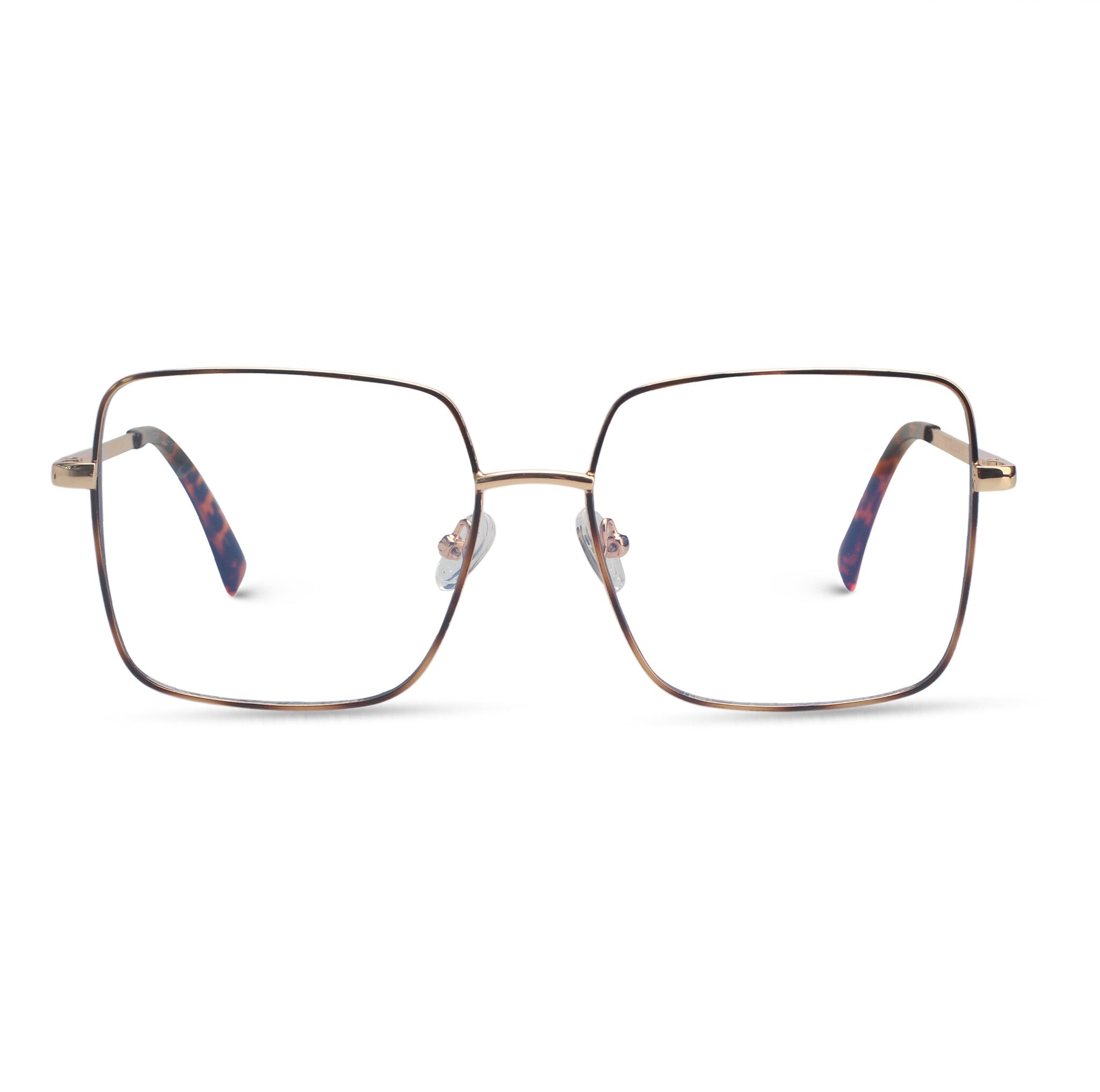 Oversized square tortoise eyeglasses
