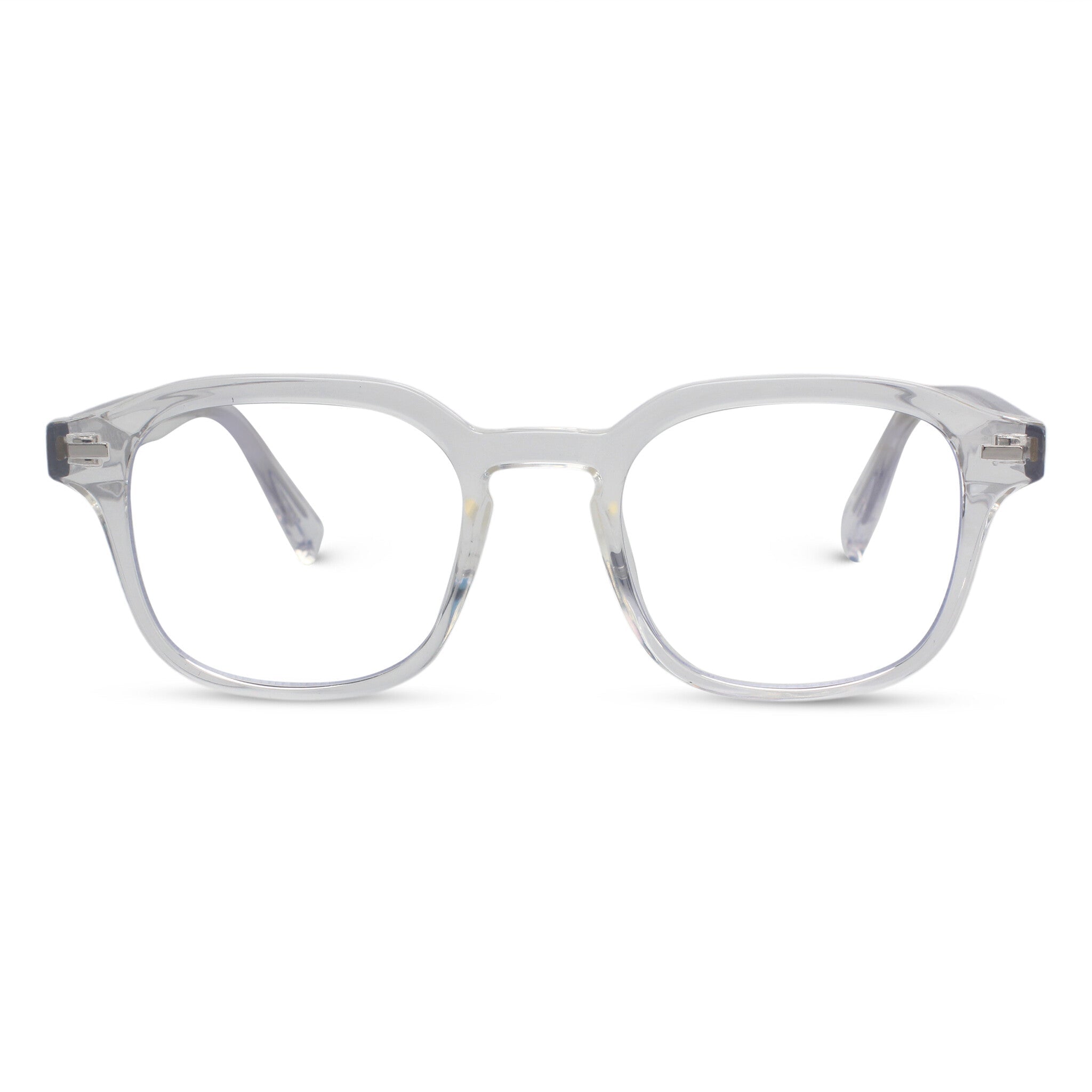 clear transparent square plastic eyeglasses