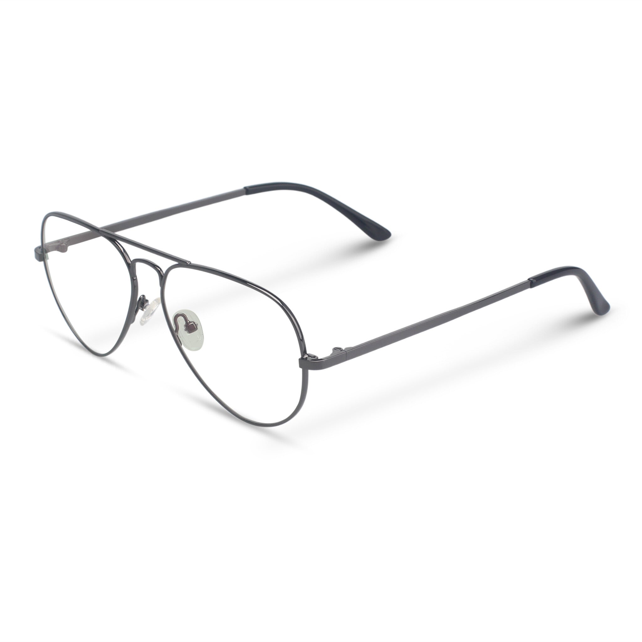 Classic aviator black eyeglasses