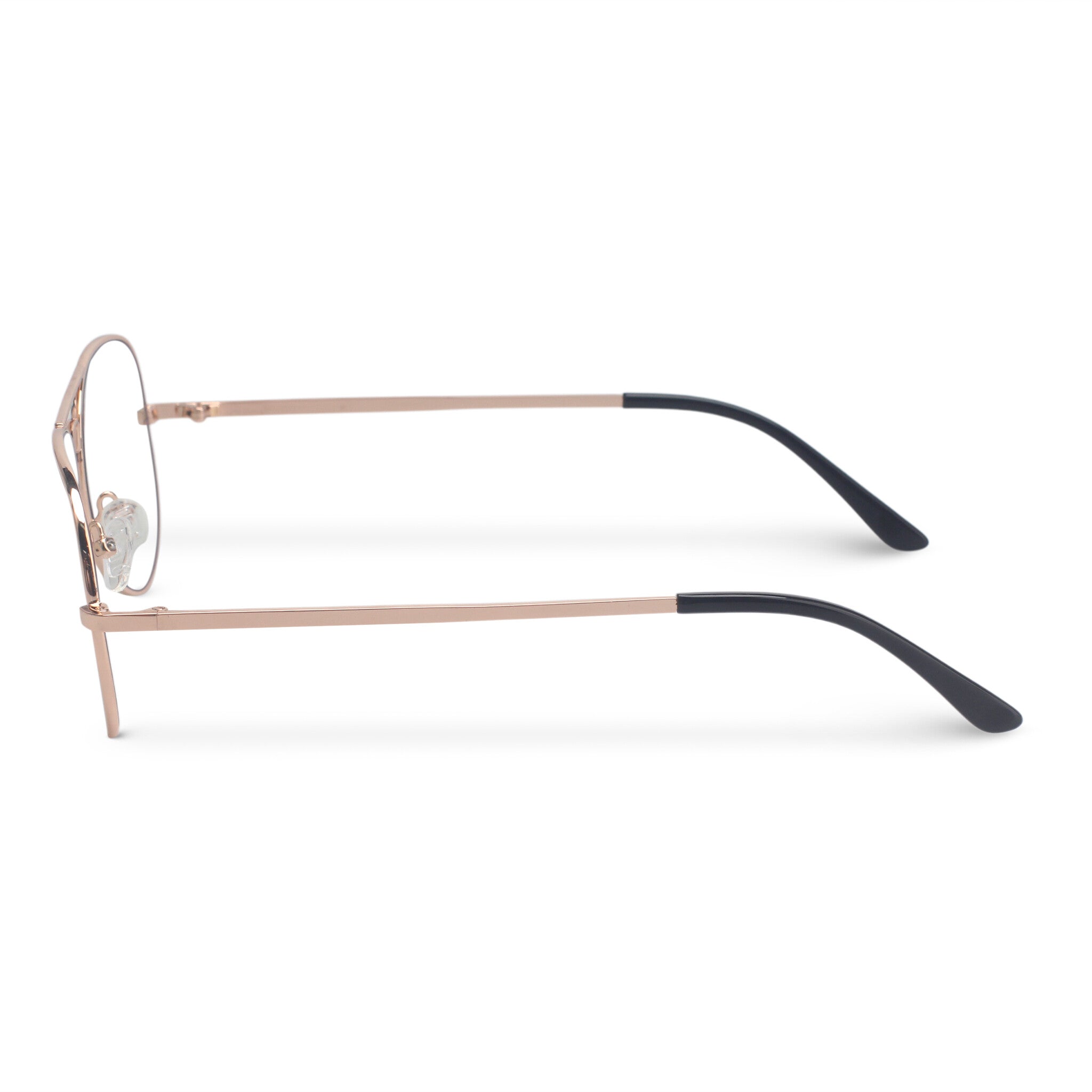 Classic aviator rose gold eyeglasses