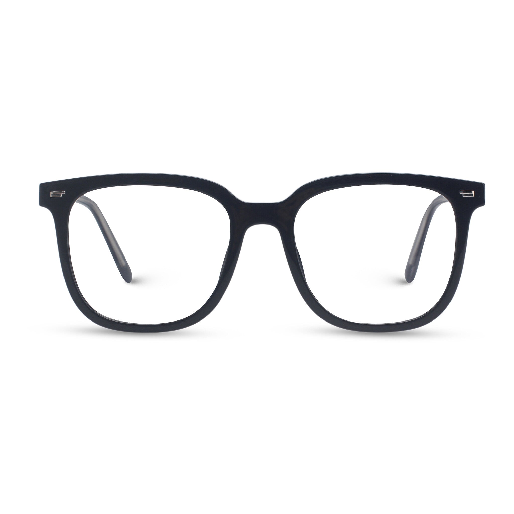 Oversized square black eyeglasses
