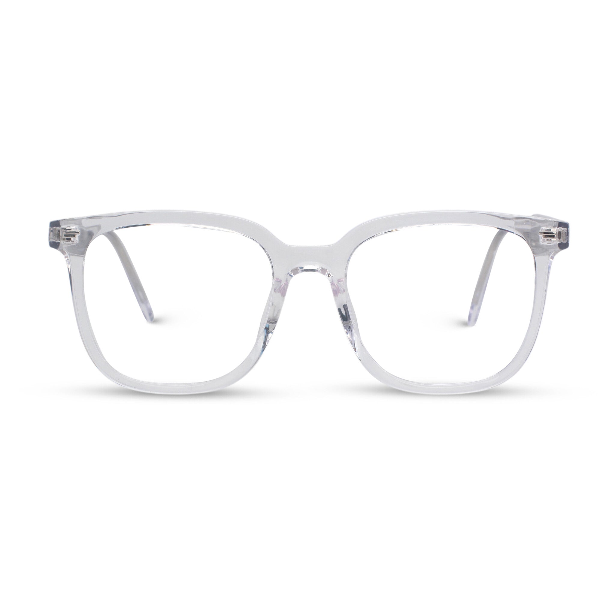 Oversized square transparent eyeglasses