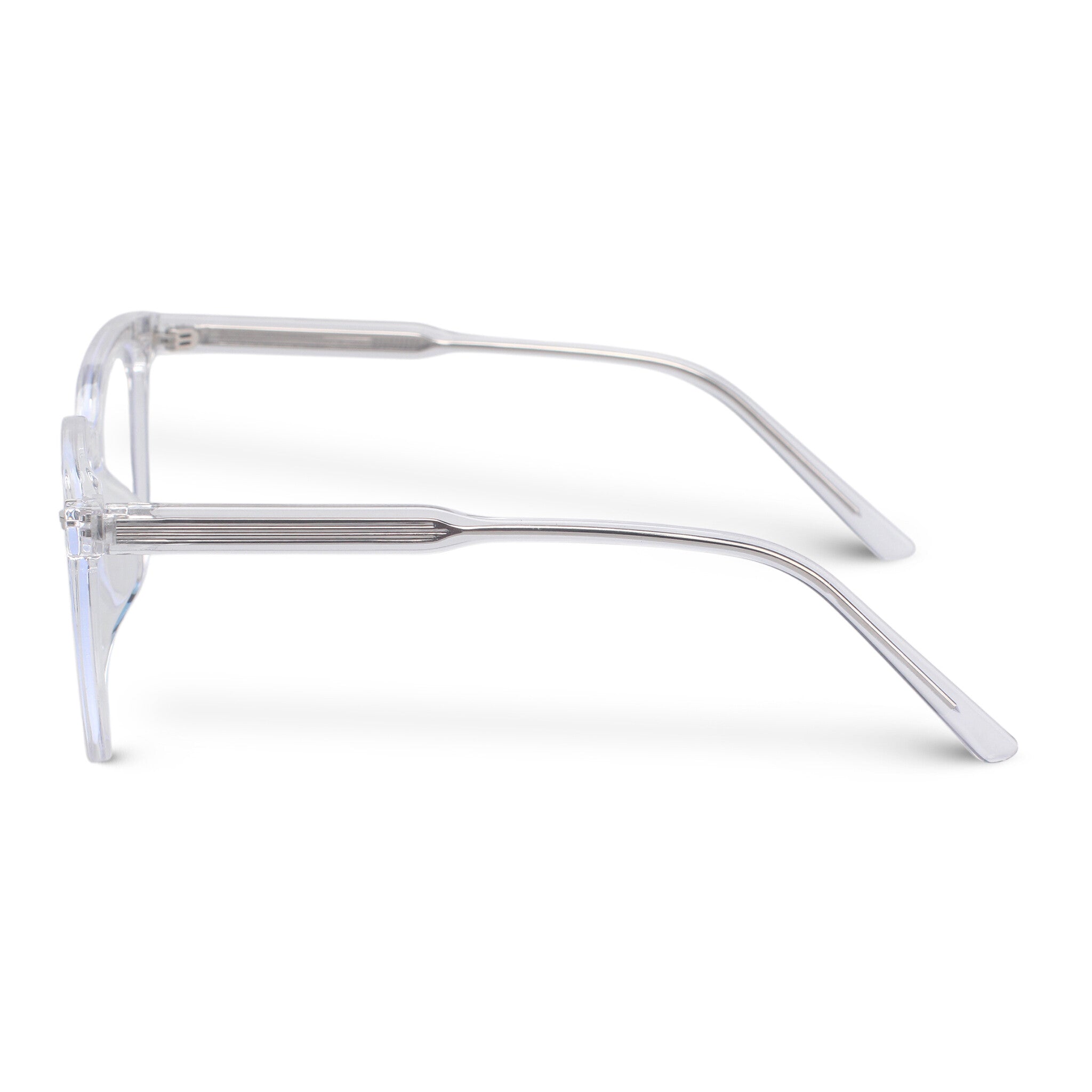 Oversized square transparent eyeglasses