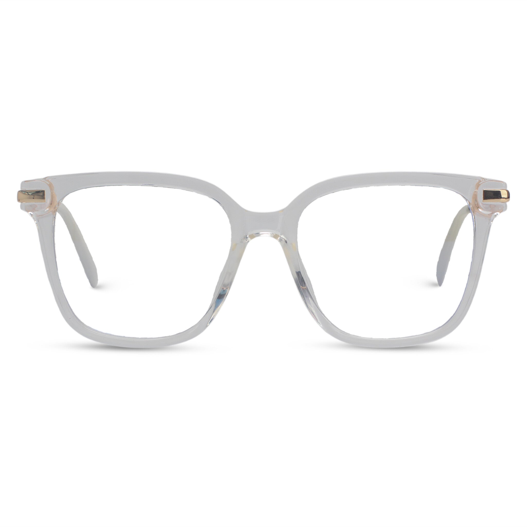 Square transparent eyeglasses