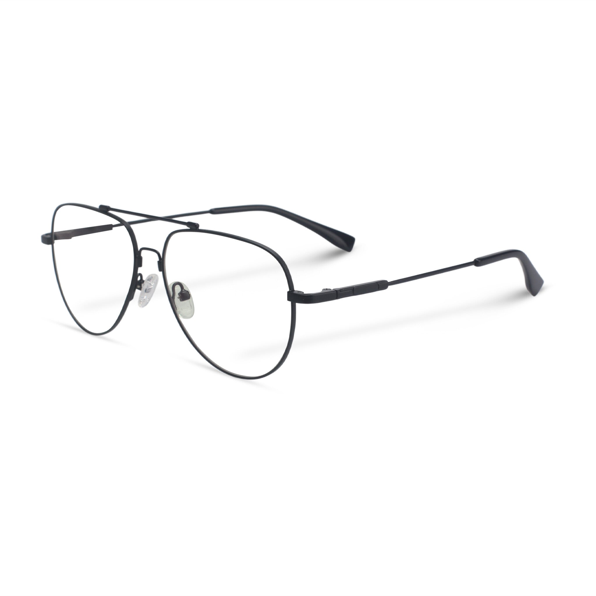 Classic aviator black eyeglasses