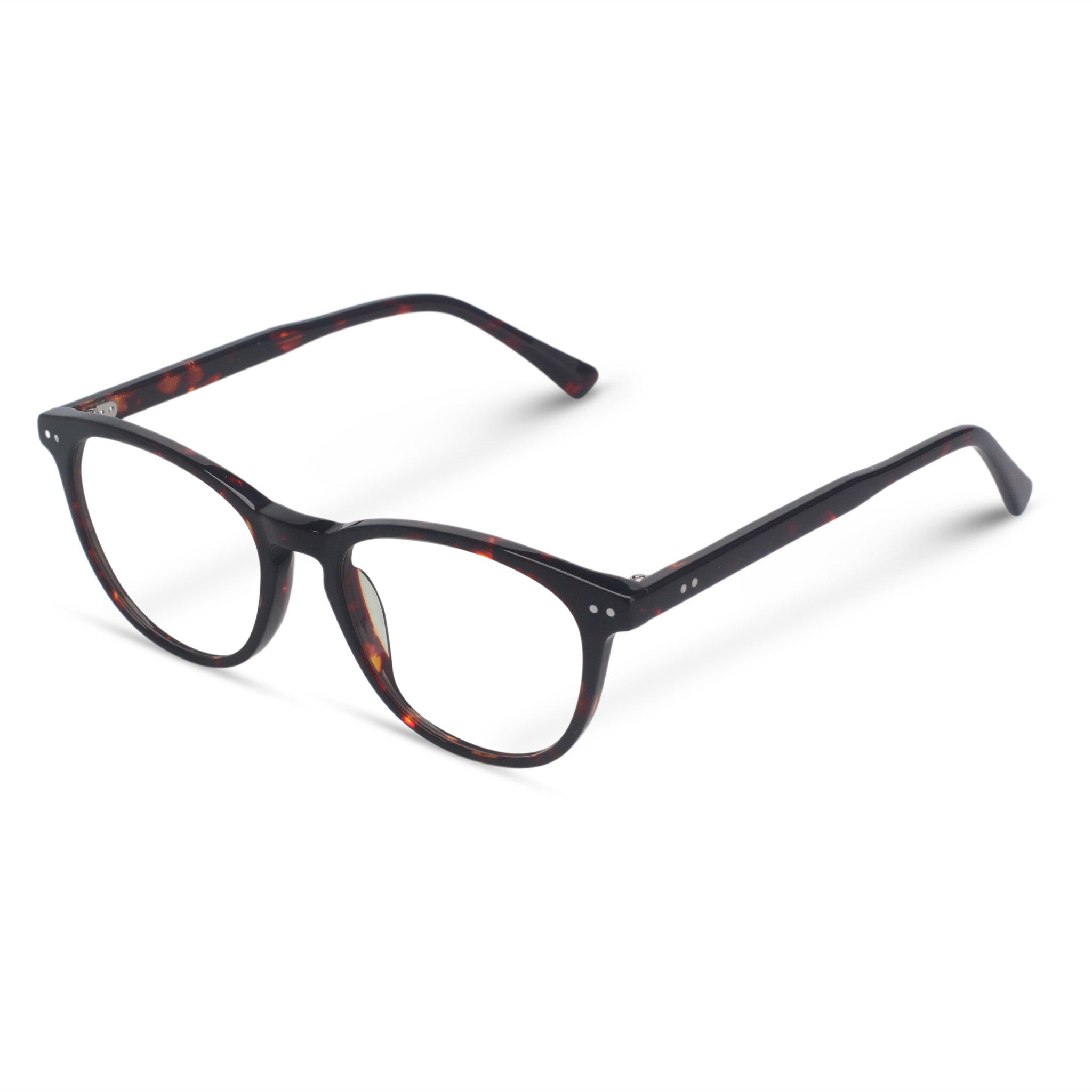 Minimal square/round tortoise eyeglasses