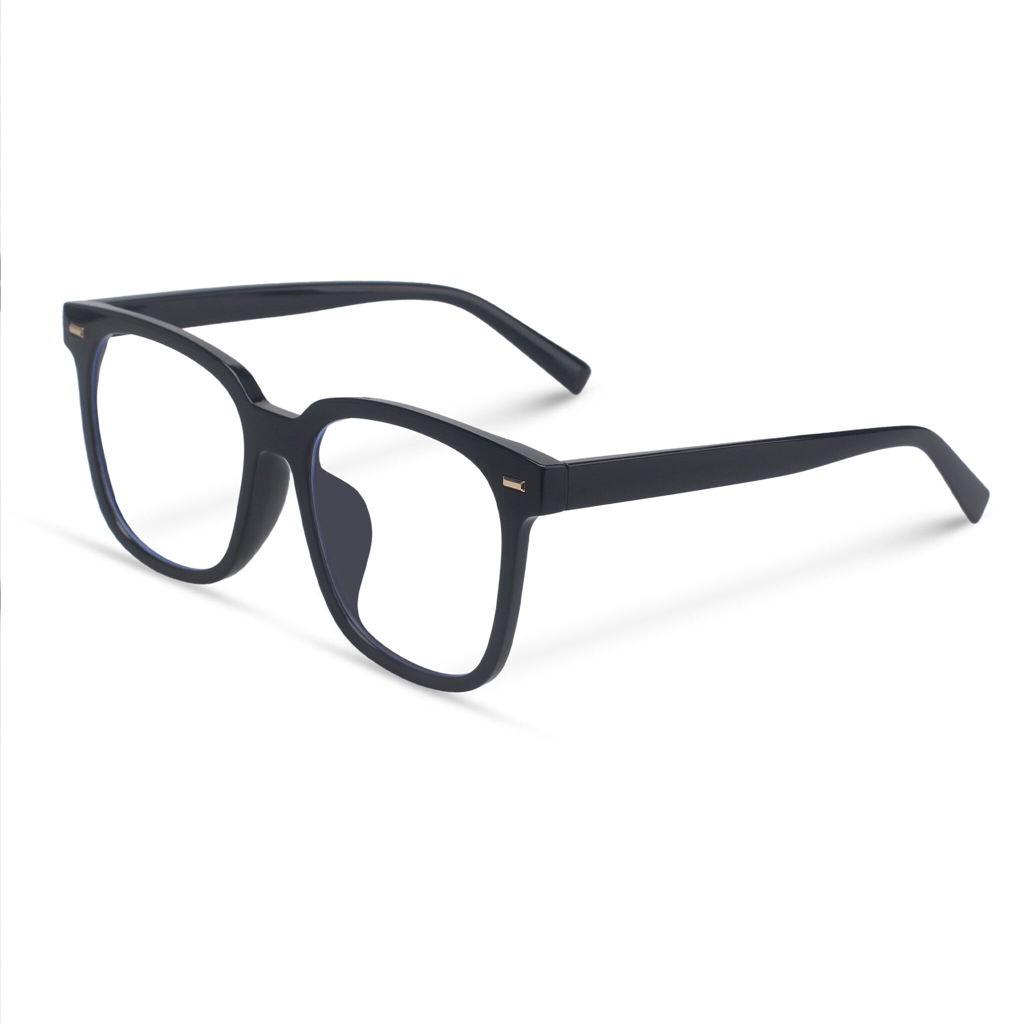 oversized square black eyeglasses
