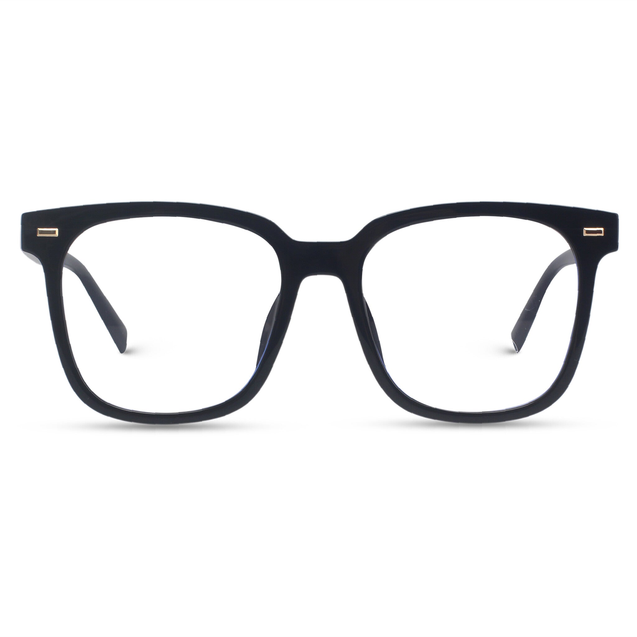 oversized square black eyeglasses