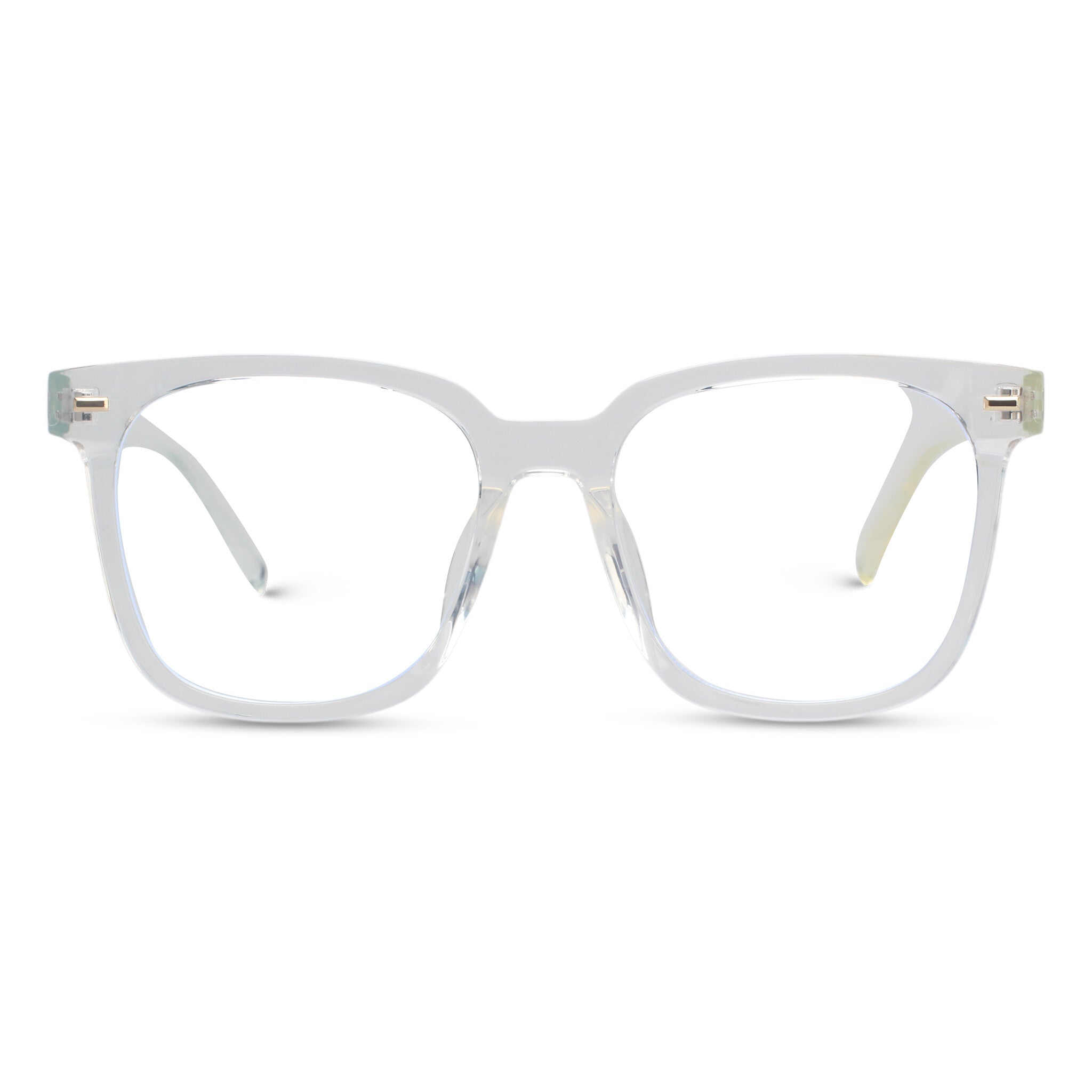 oversized square transparent eyeglasses