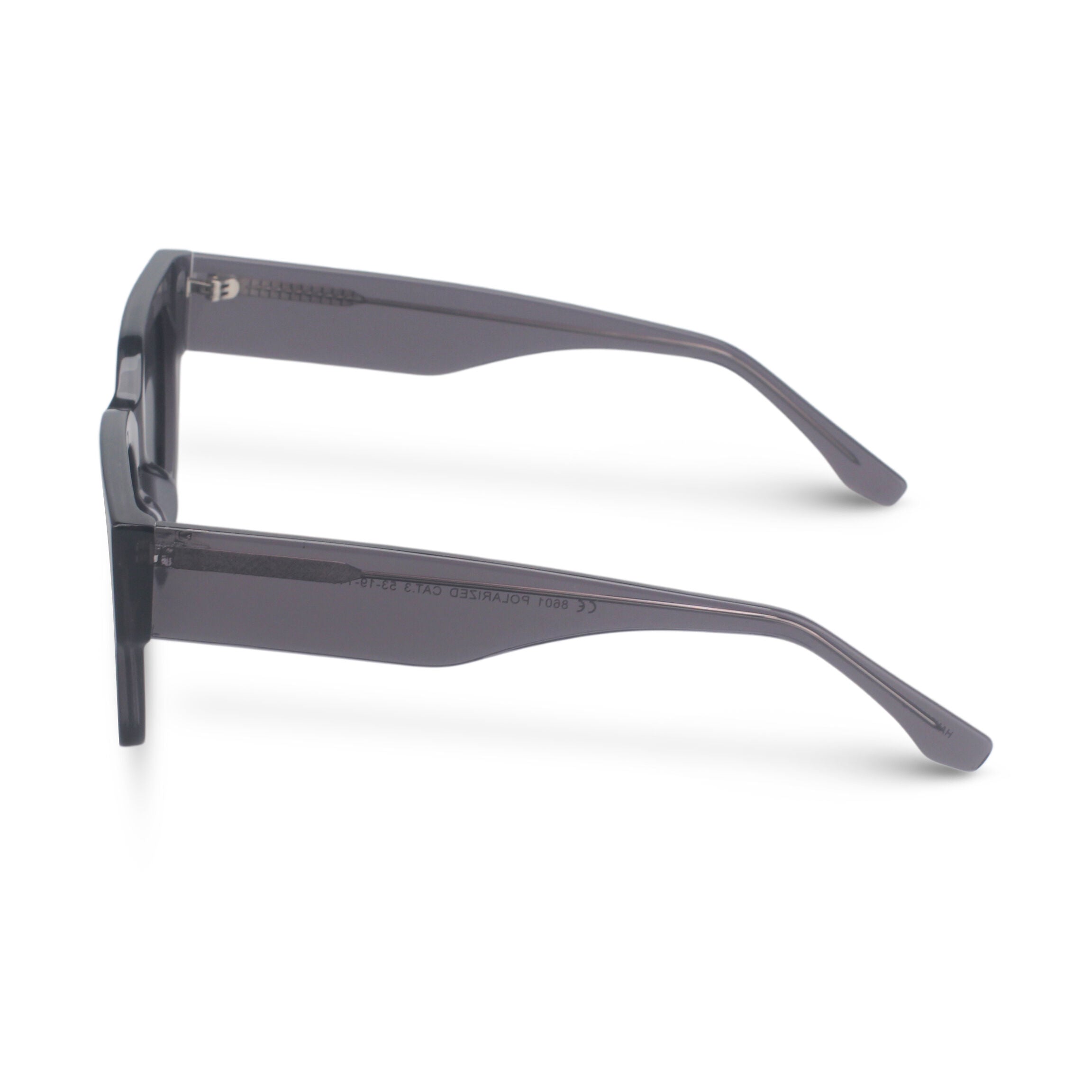 Bold rectangle grey sunglasses