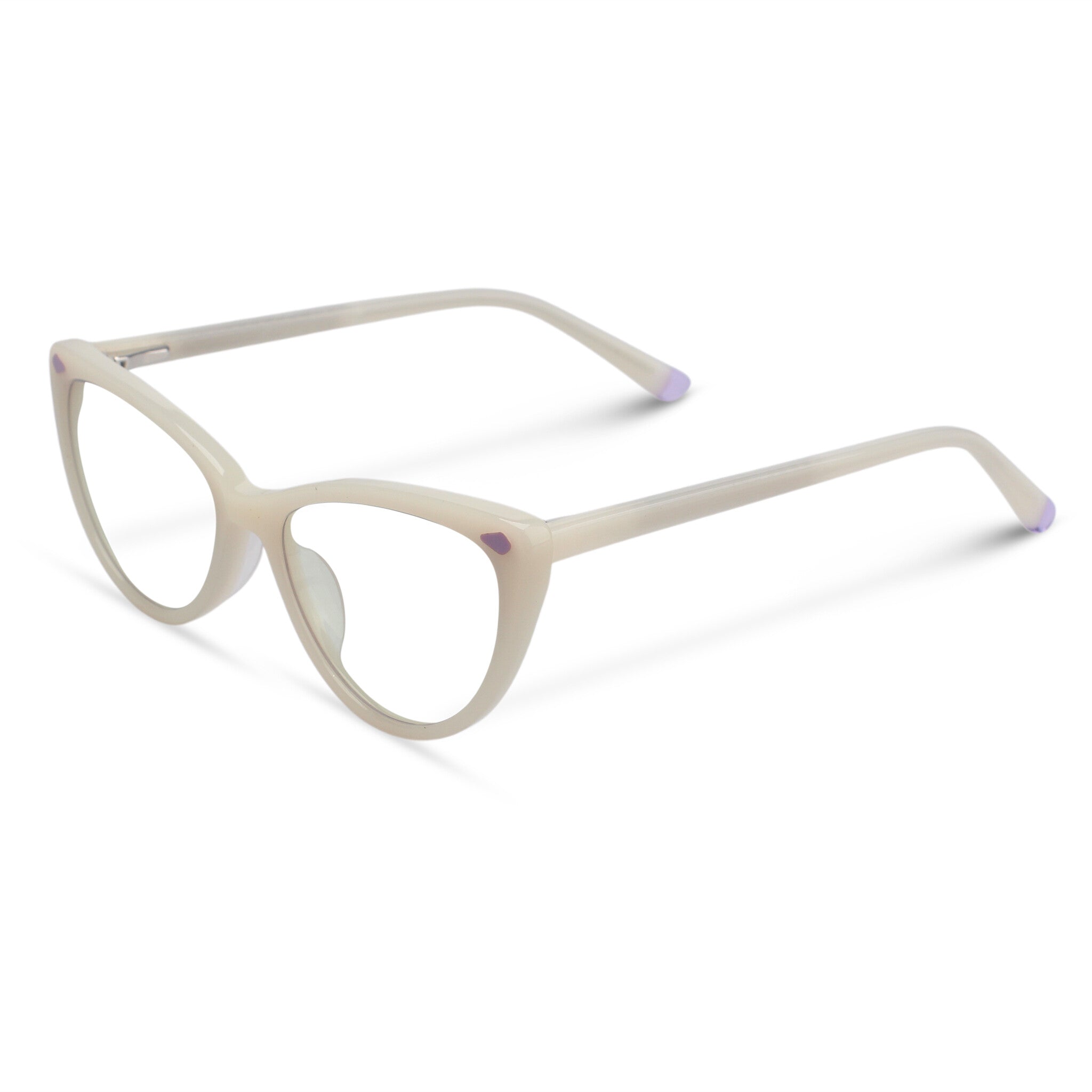 Kids white cat-eye eyeglasses