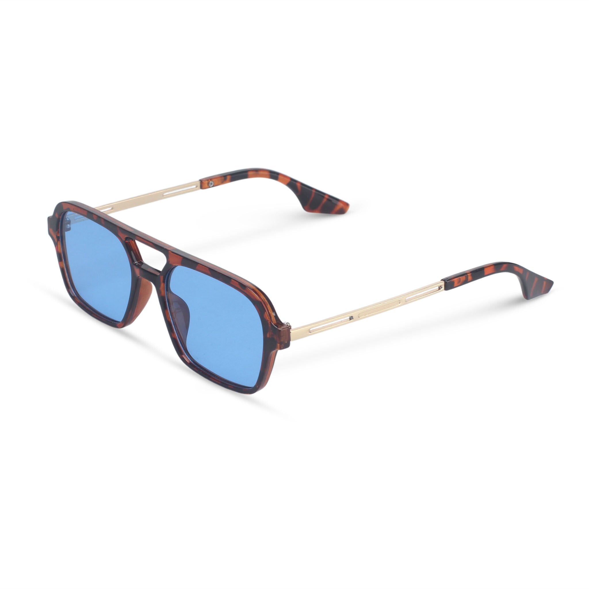 Classic torotise and blue aviator sunglasses