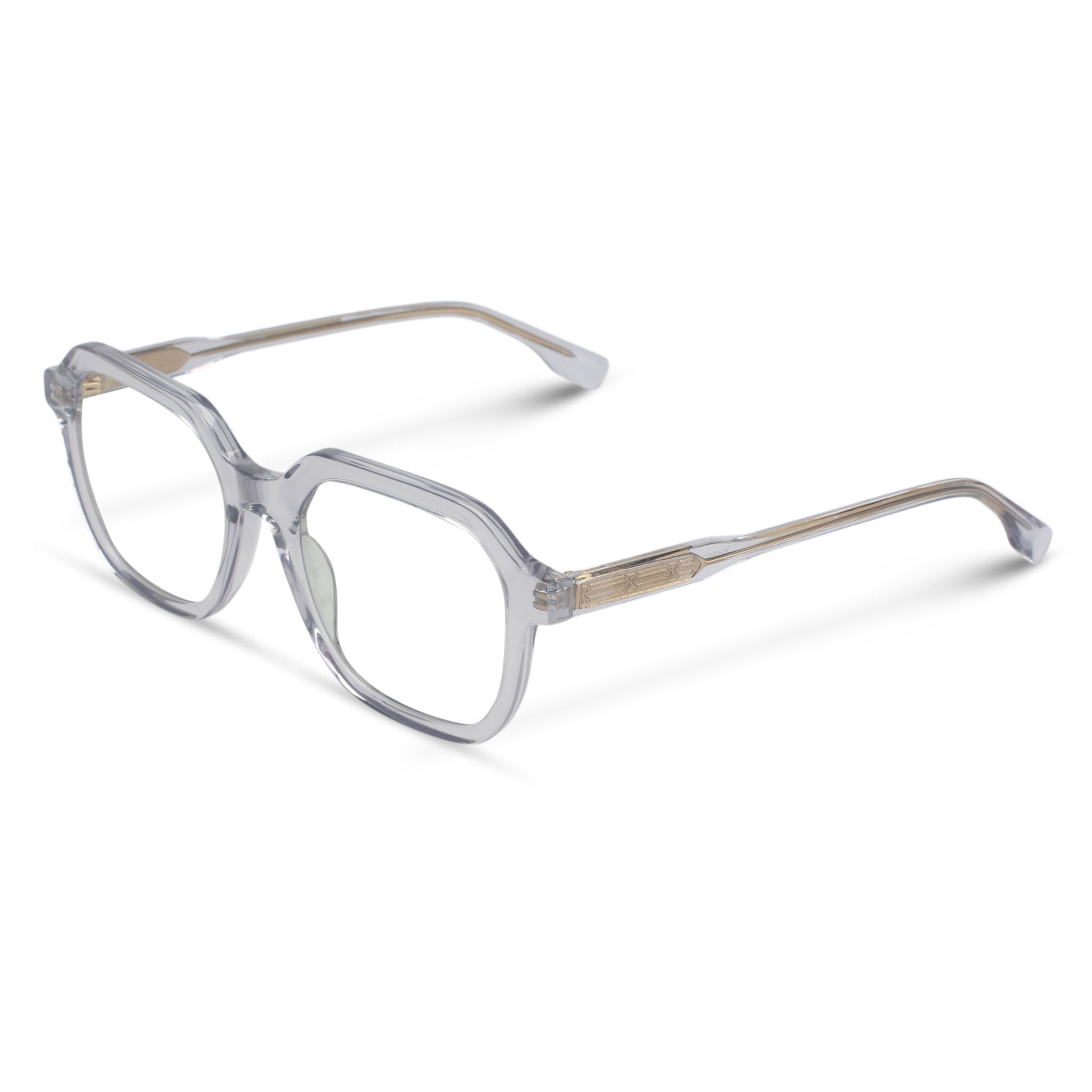 Clear transparent plastic eyeglasses