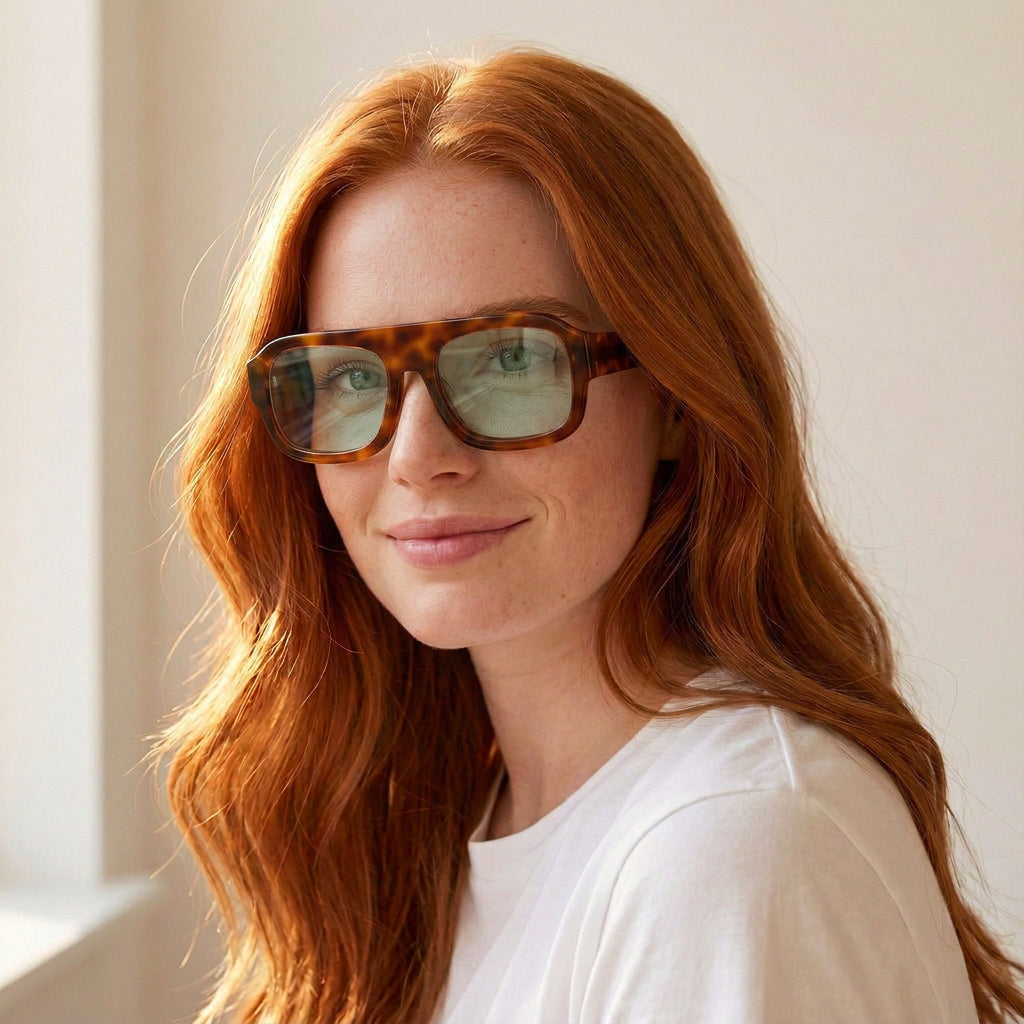 Tortoise aviator sunglasses