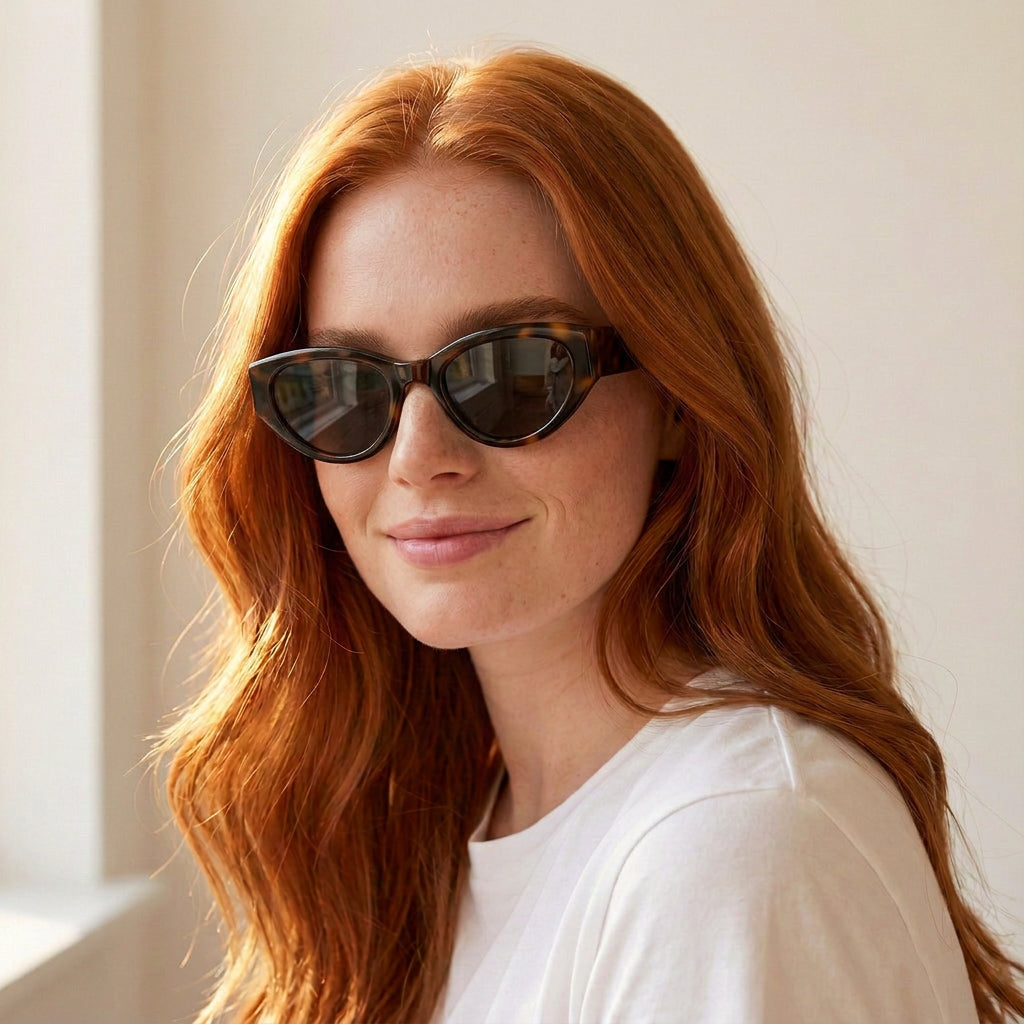 Tortoise cateye sunglasses